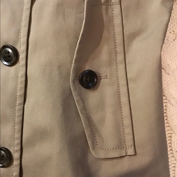 NEW GAP TRENCH COAT REMOVABLE INTERIOR VEST - CHARTREUSE LINING - RICH WARM TAN - Picture 10 of 16